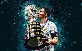 lionel messi with cup 2021 argentina