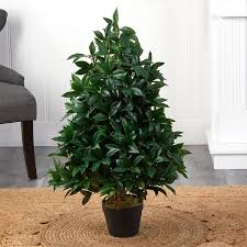 bay leaf artificial topiary tree