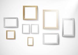 Blank Gold And Silver Picture Frame