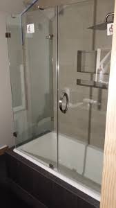 corner tub frameless glass enclosure