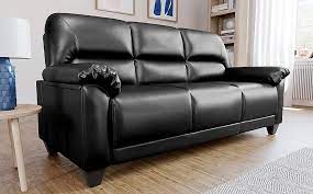 kenton small black 3 seater sofa