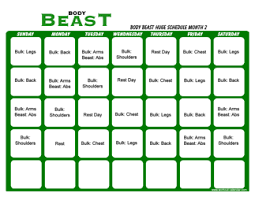 body beast huge schedule template