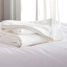 siesta white full queen blanket