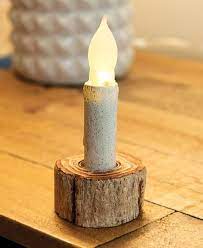 Resin Birch Taper Candle Holder