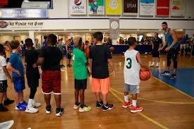 nba star enes kanter holds free clinic