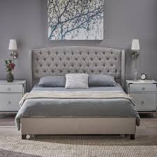 Fully Upholstered Fabric Queen Bed Set