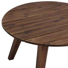 Outdoor Round Wood Coffee Table