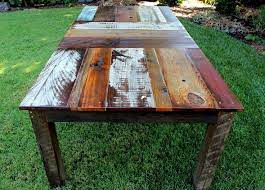 Reclaimed Wood Rustic Dining Table