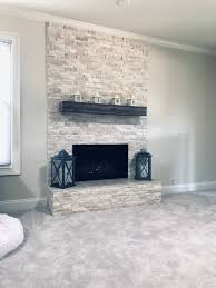 White Slate Fireplace Surround With