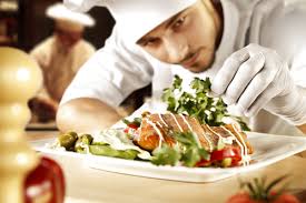 Chef decorating dishes Stock Photo free download