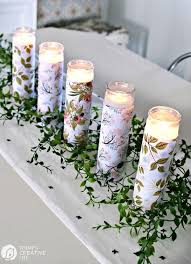 Diy Paper Wrapped Candles Centerpiece
