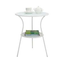Guste Round Glass Side Table Wt