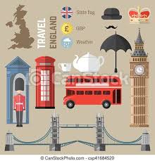England means london, one of the world's largest capitals, but also the fascinating oxford university, the georgian architecture of bath and the seaside in cornwall.don't miss the chance of touring the united kingdom, mixing the marvellous attractions of england, wales and scotland. Set Of London England Symbols Set Of London City Symbols England United Kingdom Vector Illustrations Travel Icons Red Bus Canstock