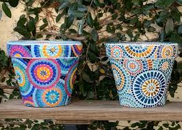 Mosaic Flower Pot Planters How To