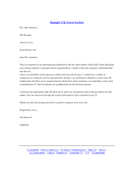 Sample cover letter job application uk