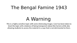 The History of India - 11. The Bengal Famine 1943 | Teaching Resources