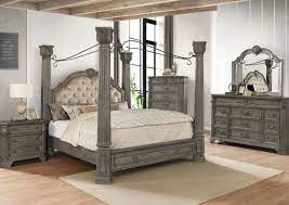 Moreover, canopy beds also play a decorative role in the bedroom. Siena Queen Size Canopy Bedroom Set Gray Home Furniture Plus Bedding