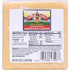 o lakes deli cheese american yellow