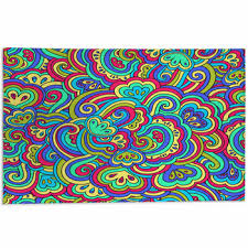 psychedelic area rugs custom size