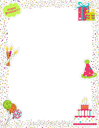 Birthday Border Borders Frames Backgrounds Page Borders
