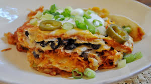 mexican lasagna or corn tortilla
