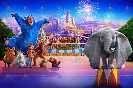 Dumbo Elephant Digital Backdrop Circus