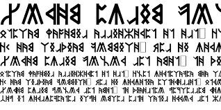In dingbats > runes, elvish. Dwarven Runes Normal Download For Free View Sample Text Rating And More On Fontsgeek Com