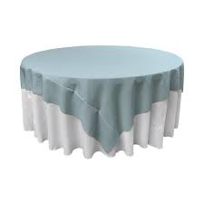 La Linen 90 In X 90 In Light Blue Polyester Poplin Square Tablecloth Tcpop90x90 Bluelgtp18 The Home Depot