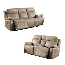 brown reclining sofa set