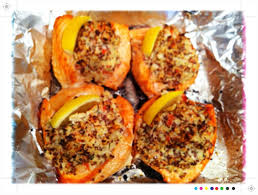 Grab a fork it's stuffed salmon time! Wild Atlantic Salmon Stuffed With Crab And Quinoa Aspire Fitness