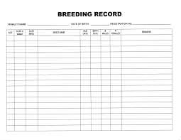 Breeding Record Chart