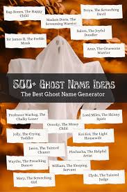 500 ghost names good evil ghosts