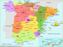 It shares borders with france and andorra on its north and with portugal on its west. Spain Maps Maps Of Spain