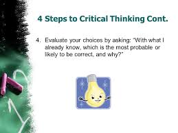   critical thinking steps in psychology SlidePlayer