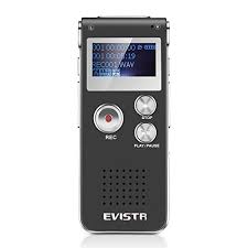 Evistr Digital Voice Recorder L169 8gb 560hrs Capacity