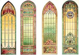 antique stained glass church window