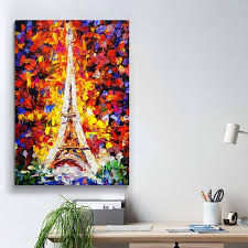 Eiffel Tower In Paris Canvas Wall Art