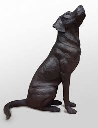 38 cm design toscano black labrador
