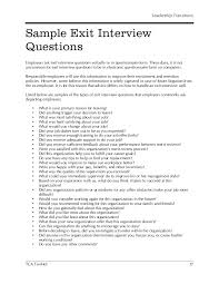 Hr Sample Exit Interview Questions
