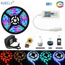 Us 10 99 50 Off Smart Wifi Led Strip Lights 16 4ft Waterproof Rgb 2835 Led Light Kit Work With Alexa Google Home Ifttt App Control Music Sync In Led