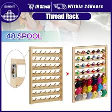 Wood Sewing Thread Display Rack 48