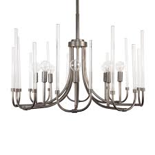 Cordelia Lighting 8 Light Satin Copper Bronze Chandelier With Clear Smooth Glass Rods 2593 323 The Home Depot