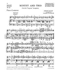 Please check if transposition is possible before your complete this cello sheet music was originally published in the key of c. Franz Joseph Haydn Minuet Trio From Surprise Symphony Full Set