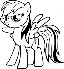 little pony rainbow dash coloring page