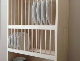 Wall Mounted Plate Rack With Shelf