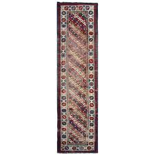 antique striped rugs runner caucasian