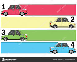 Chart Car And Blank Tab Straight Trajectory Stock Vector