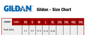 Gildan Youth Shirt Size Chart Toffee Art