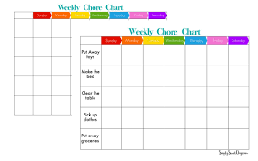 Weekly Chore Charts For Kids Simply Sweet Days