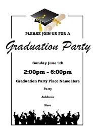 Graduation Party Invitations Templates Free Invitation For Word